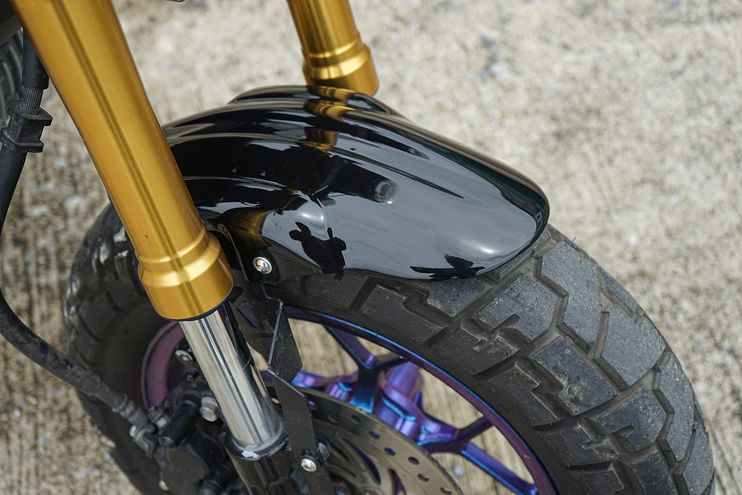 FRONT FENDERS MUDGUARD GLOSS BLACK FIT FOR HONDA DAX 125 ST 125 2023 - 2025