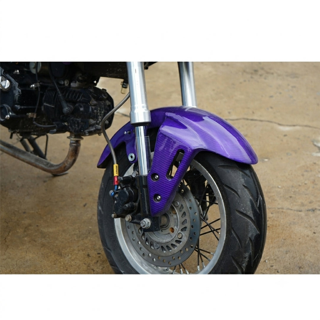 Set Of 7 Piece Frame Body Cover Side Upper Panel Purple Carbon Fiber For Honda Grom 2021-2024