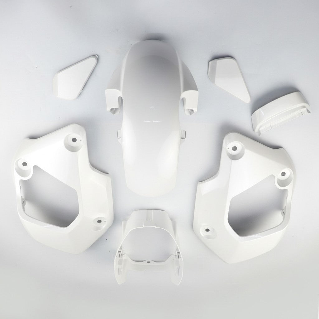 White 7Pc Body Pastel Panels Frame Body For Honda Grom 125 2021-2024