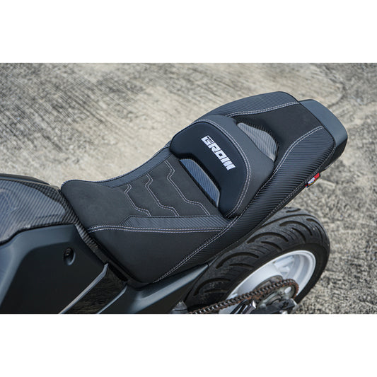 REPLACEMENT DUAL CARBON SEAT STITCH BLACK FIT FOR HONDA GROM125 2021-2025
