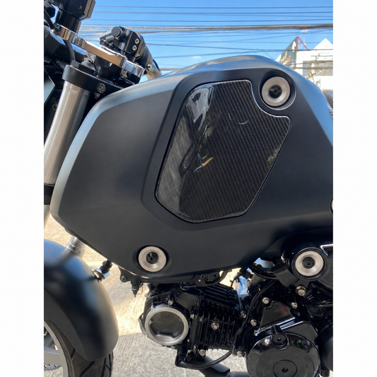 Frame Body R+L Cover Side Upper Panel Carbon Fiber For Honda Grom 2021-2024