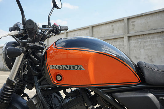 ฝาครอบถังน้ำมันเชื้อเพลิงสีดำ/ส้ม V.17 สำหรับ Honda SCL CL 300 500 ปี 2023-2026
