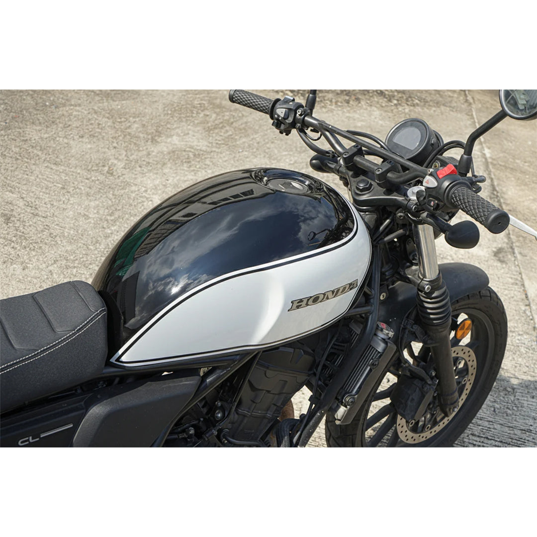 ฝาครอบถังน้ำมันเชื้อเพลิง สีดำ/ขาว V.18 สำหรับ Honda SCL CL 300 500 ปี 2023-2026