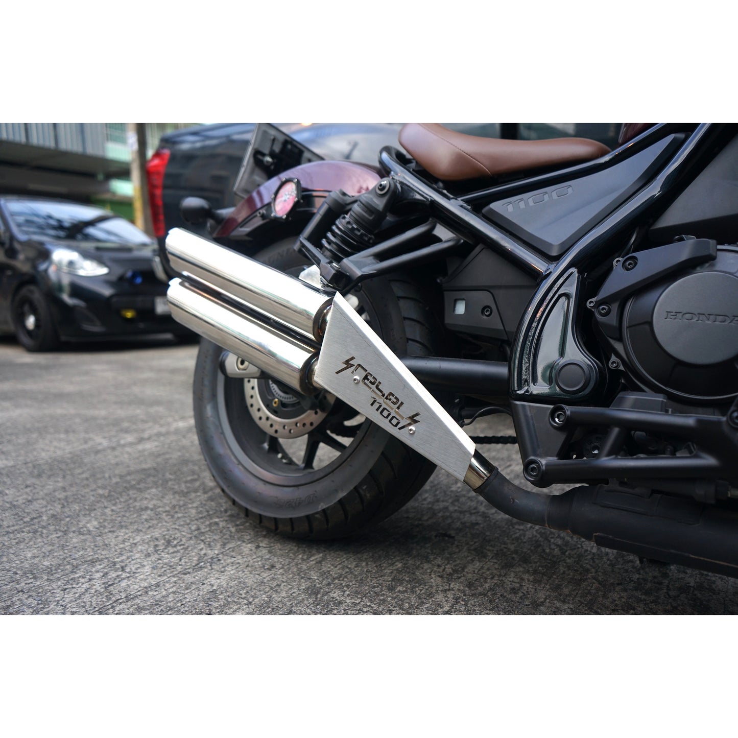 LONG DOUBLE DUAL EXHAUST PIPE MOUNT SYSTEM MAXNUS HONDA REBEL CMX1100 2021-2025