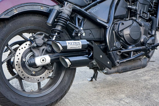 SHORT DOUBLE DUAL EXHAUST PIPE MOUNT SYSTEM FOR HONDA REBEL CMX1100 2021-2025