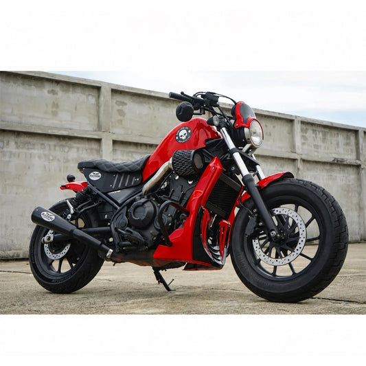 ชุดบอดี้คิทสแครมเบลเลอร์สีแดงครบชุด สำหรับ Honda Rebel CMX 300 500 ปี 2017-2026