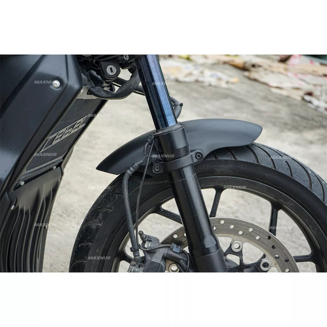 SHORT FRONT FENDER FAIRING MUD GUARD BLACK FOR HONDA REBEL CMX 1100 2021-2025