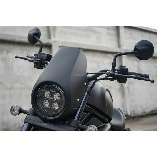 Headlight Cover Mask Windscreen Black for Honda Rebel CMX 1100 (2021-2026)