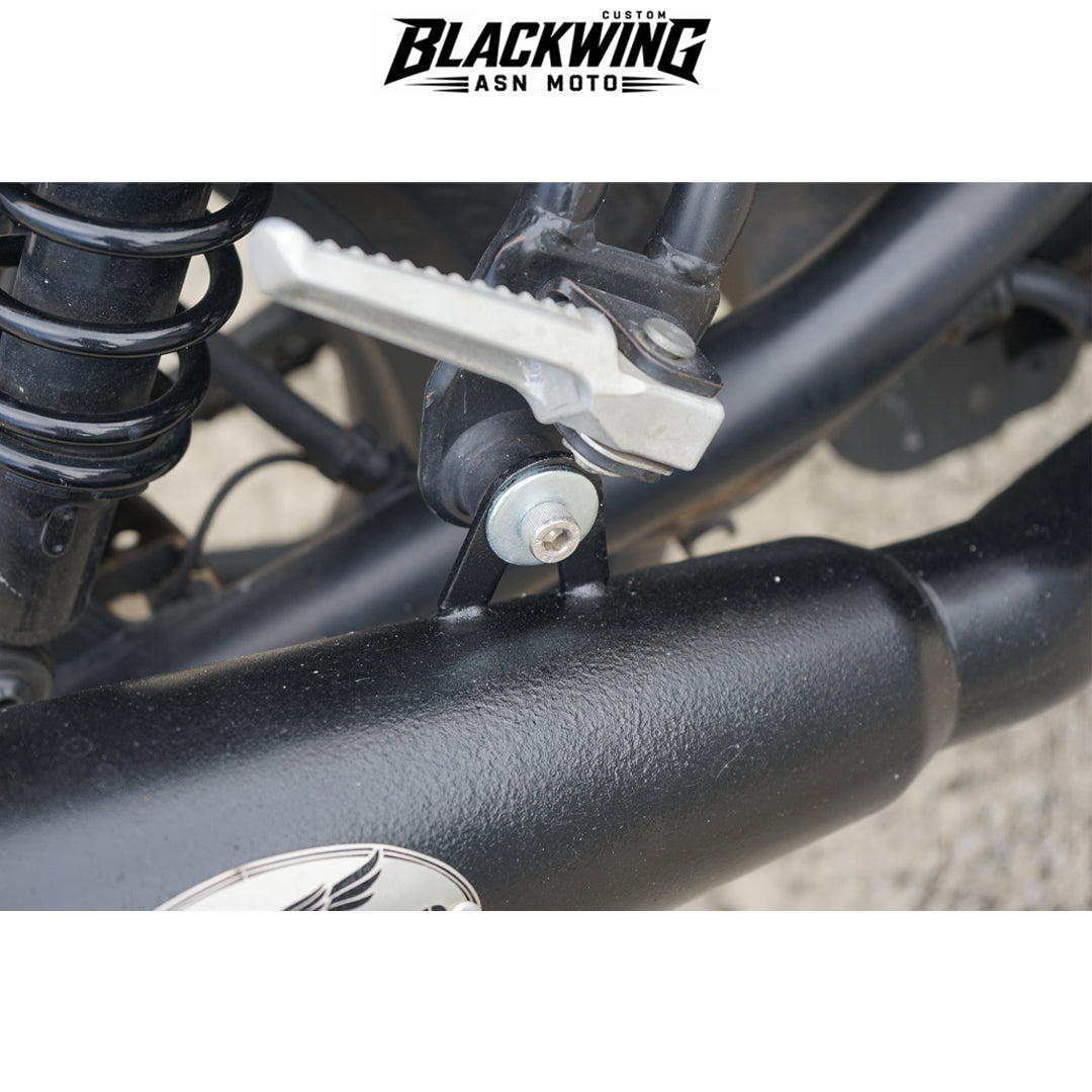 Black Slip-On Exhaust System Muffler Pipe Honda Rebel 300 500 2017-2025