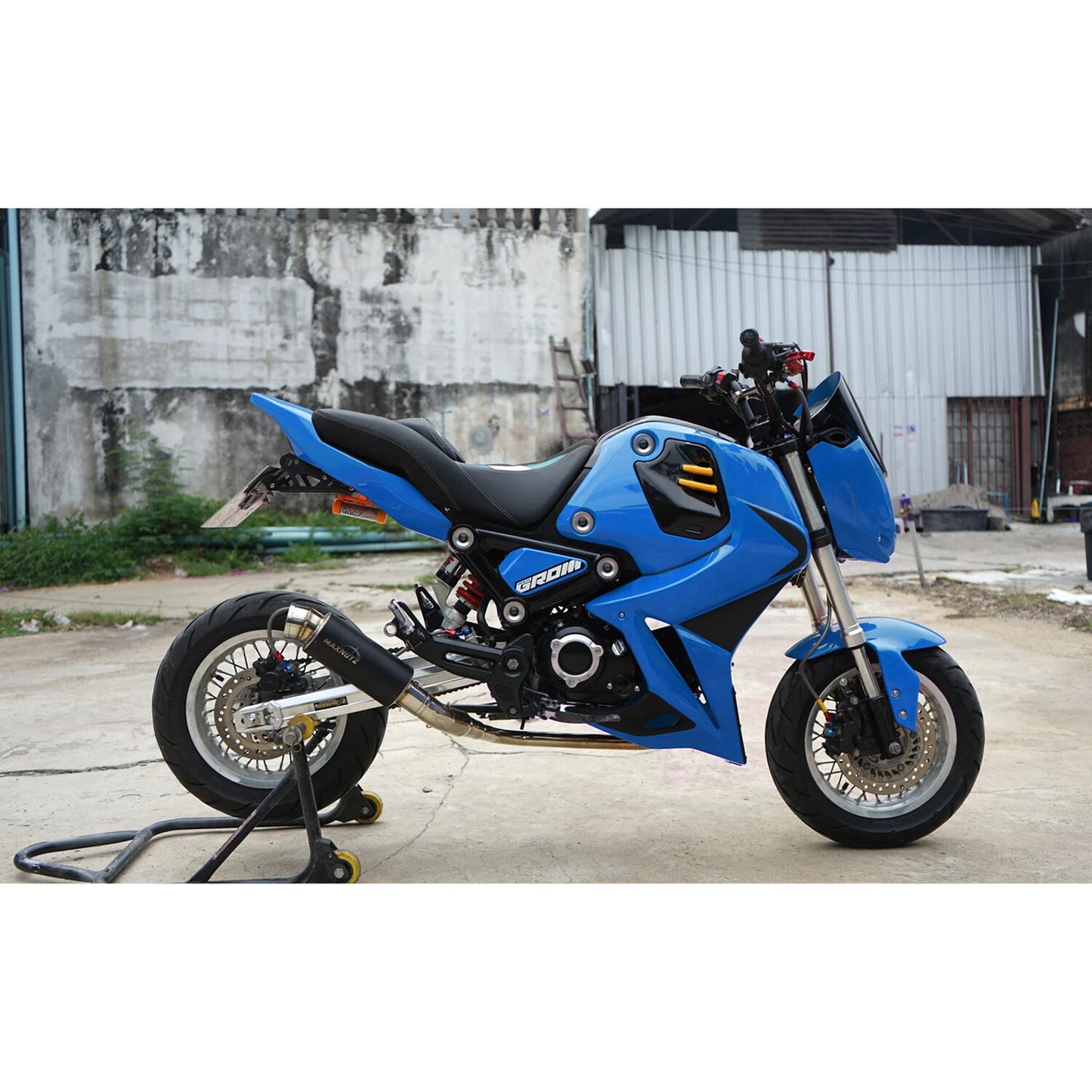 Set 4 Front Fender / Headlight Cover / Rear Cover / Side Fairing Blue For Honda Grom 125 2021 - 2024