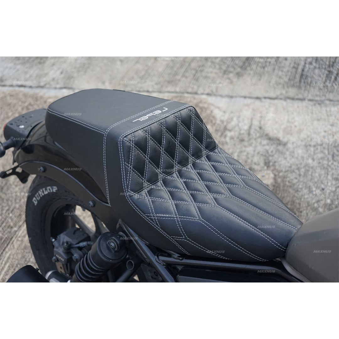 SEAT DOUBLE SADDLE DUAL DRIVER SEATS PAD CUSHION V.21 FOR HONDA REBEL CMX 300&500 2017-2025