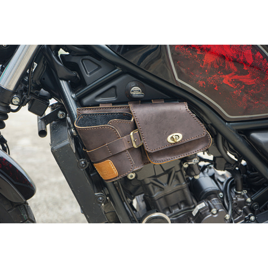 Multipurpose Leather Bag Brown  FIT FOR Honda CL SCL 300 500 2023-2025