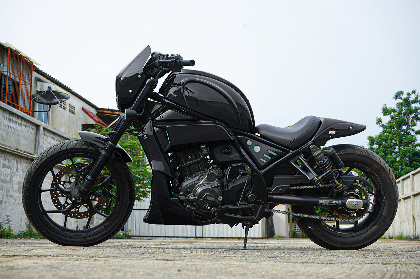 FULL SET OF 7 PIECES GLOSS BLACK FIT FOR HONDA REBEL CMX 1100 2020-2025