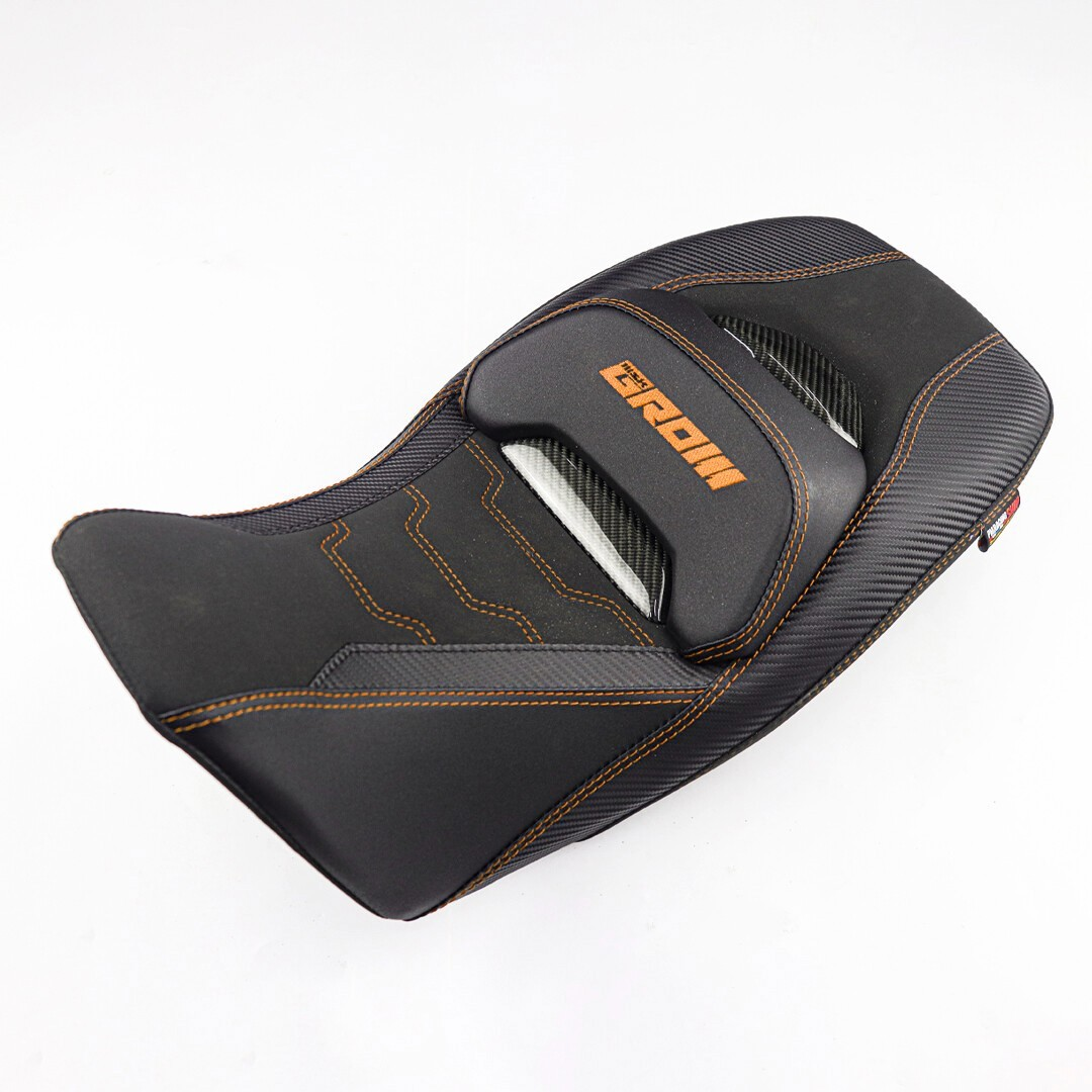 REPLACEMENT DUAL CARBON SEAT STITCH BLACK FIT FOR HONDA GROM125 2021-2025