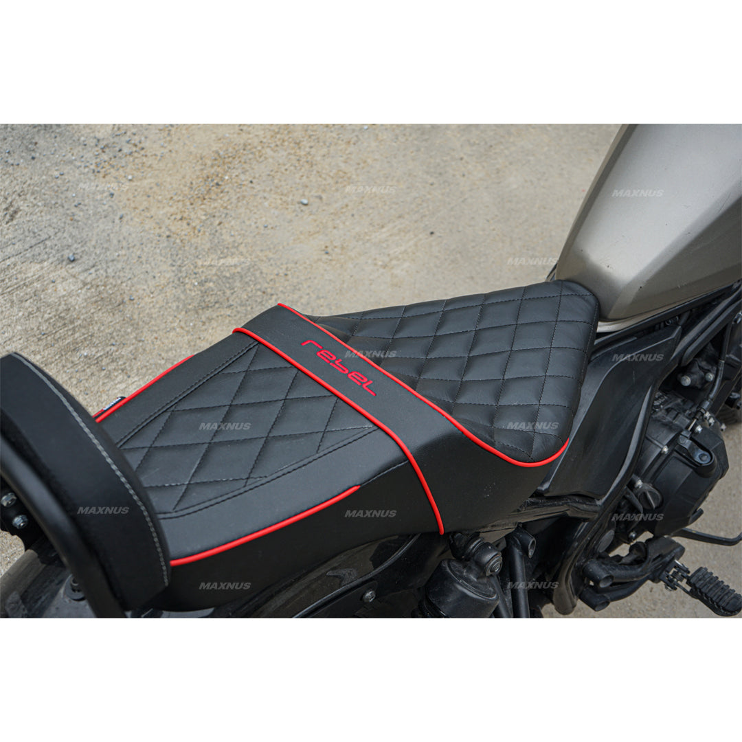 SEAT DOUBLE SADDLE DUAL DRIVER SEATS PAD CUSHION V.6 FOR HONDA REBEL CMX 300&500 2017-2025