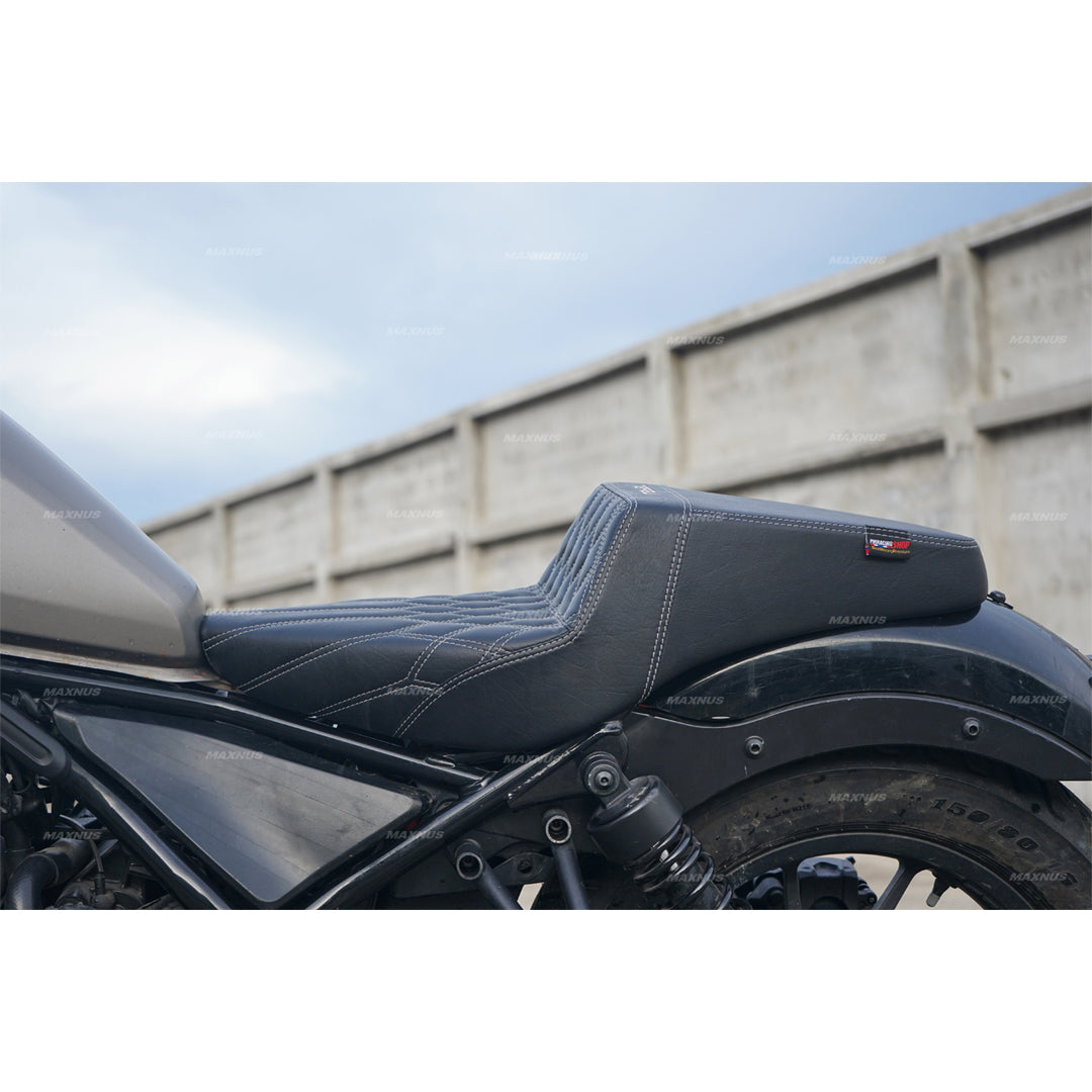 SEAT DOUBLE SADDLE DUAL DRIVER SEATS PAD CUSHION V.21 FOR HONDA REBEL CMX 300&500 2017-2025