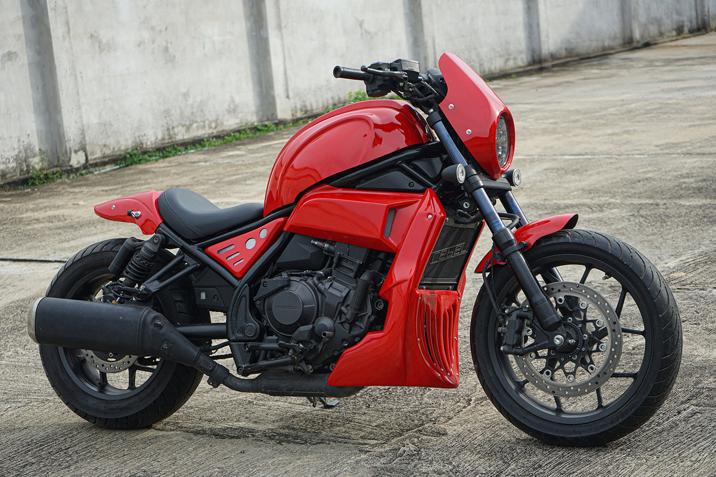UNDER FAIRING BELLY PAN COVER ENGINE V.3 RED FOR HONDA REBEL CMX 1100 2020-2025