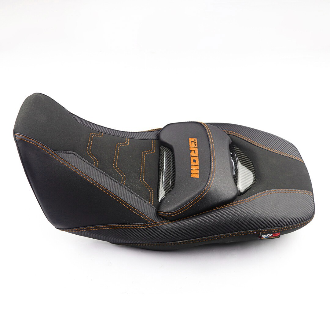 REPLACEMENT DUAL CARBON SEAT STITCH BLACK FIT FOR HONDA GROM125 2021-2025