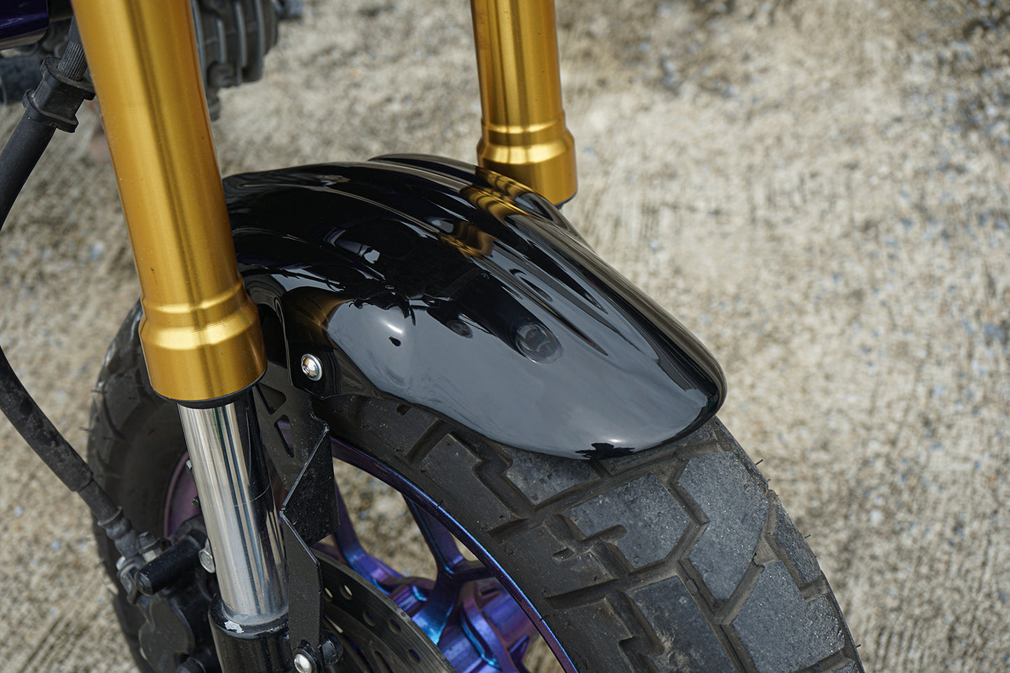 FRONT FENDERS MUDGUARD GLOSS BLACK FIT FOR HONDA GROM 125 2020 - 2025