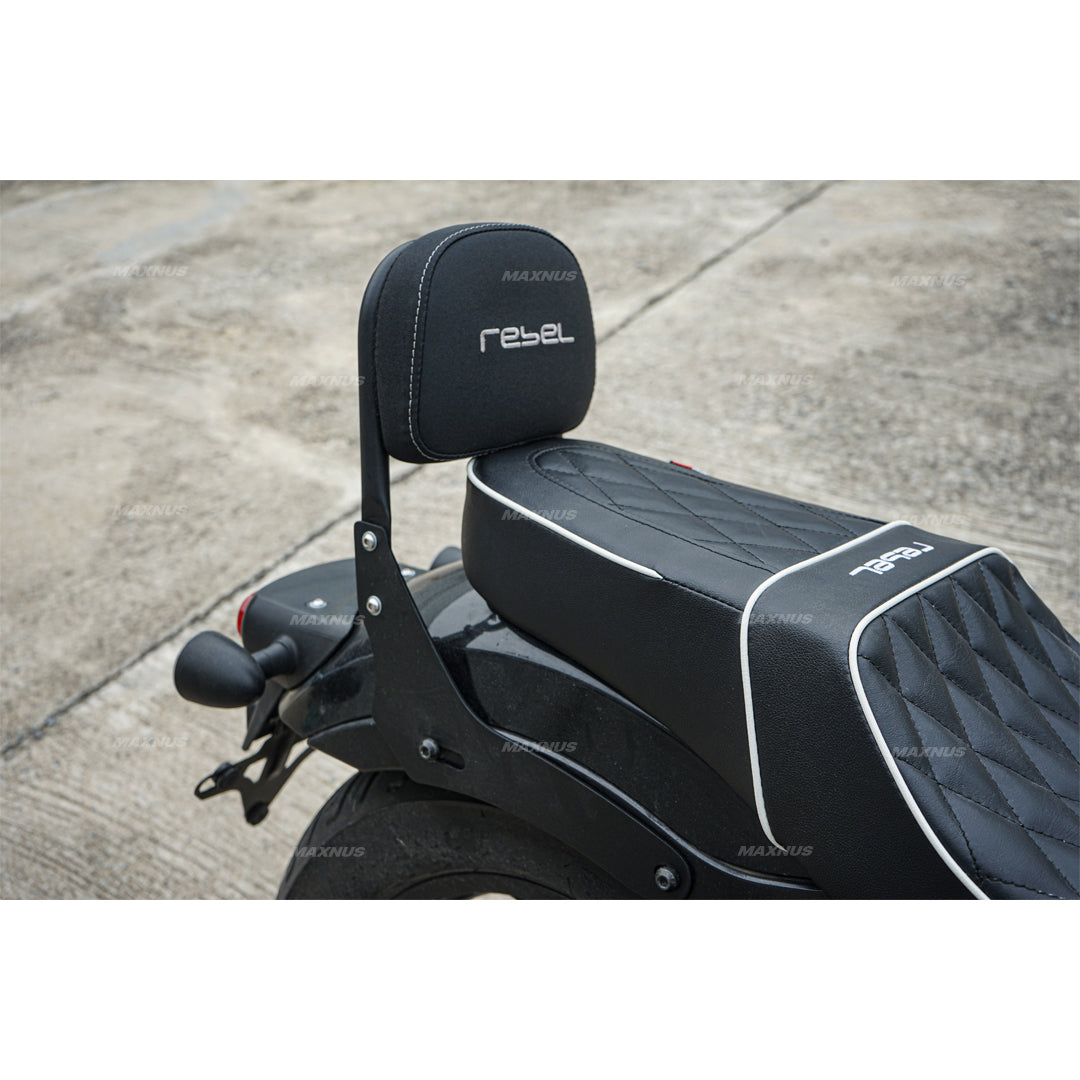 REAR BACKREST FOR PASSENGER STEEL BLACK SISSY BAR SEAT FOR HONDA REBEL CMX 300&500 2017-2025