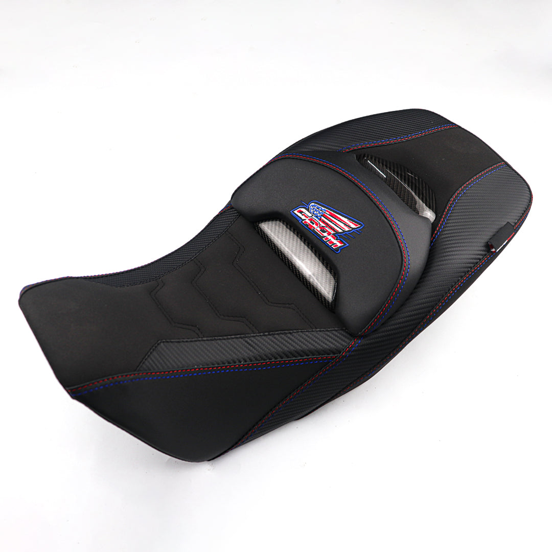 REPLACEMENT DUAL CARBON SEAT STITCH BLACK FIT FOR HONDA GROM125 2021-2025