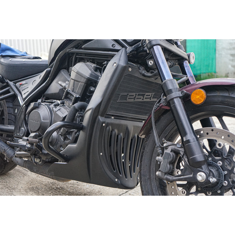 UNDER FAIRING BELLY PAN WITH CRASHBAR MATTE BLACK FOR HONDA REBEL CMX 1100 2020-2025