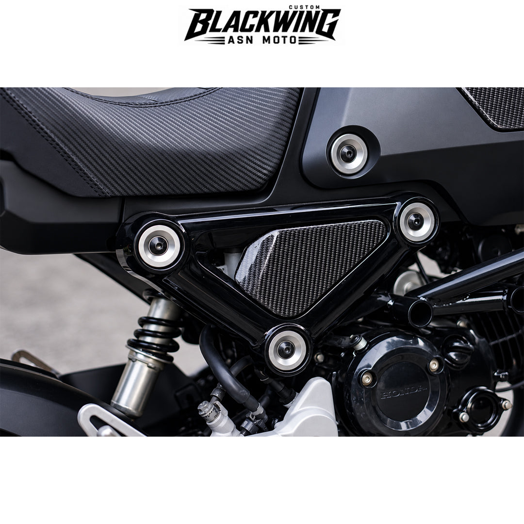 Set Of 4 Piece Frame Body Cover Side Upper Panel Carbon Fiber For Honda Grom 2021-2024