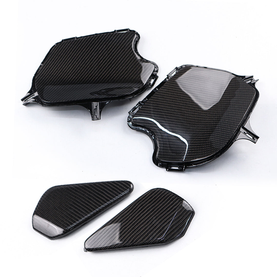 Set Of 4 Piece Frame Body Cover Side Upper Panel Carbon Fiber For Honda Grom 2021-2024