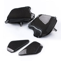 Set Of 4 Piece Frame Body Cover Side Upper Panel Carbon Fiber For Honda Grom 2021-2024