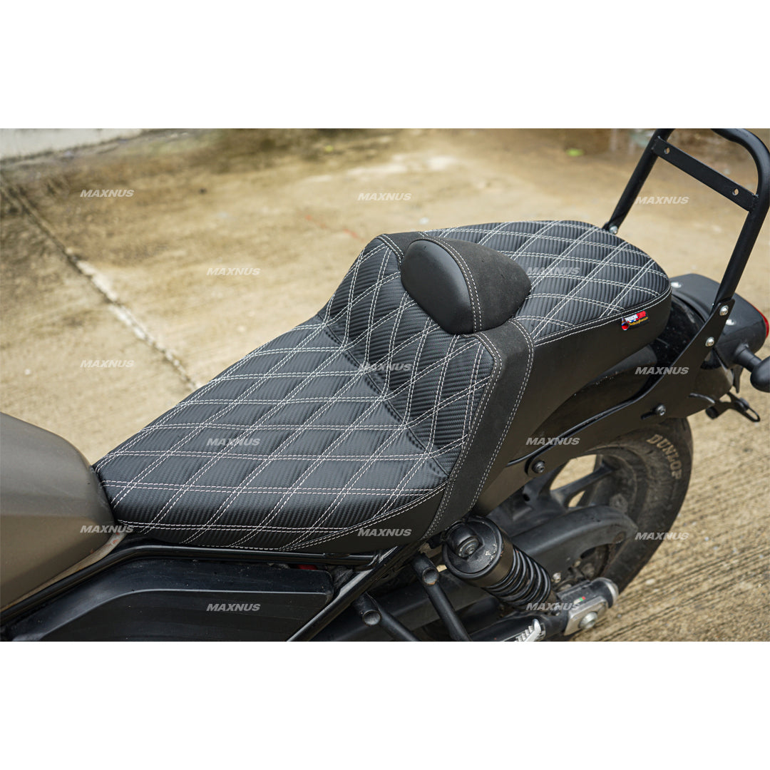 SEAT DOUBLE SADDLE DUAL DRIVER SEATS PAD CUSHION V.10 FOR HONDA REBEL CMX 300&500 2017-2025