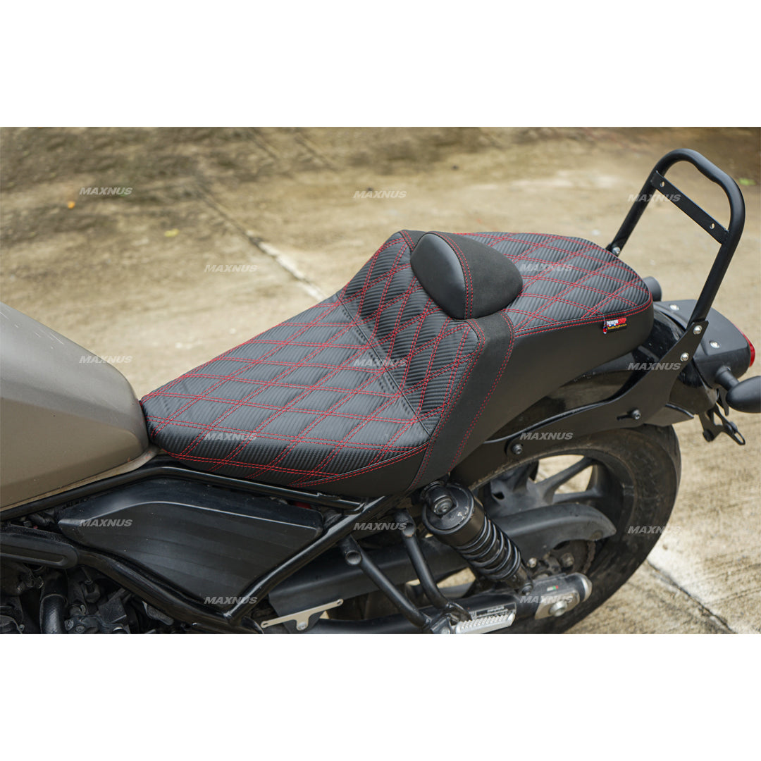 SEAT DOUBLE SADDLE DUAL DRIVER SEATS PAD CUSHION V.9 FOR HONDA REBEL CMX 300&500 2017-2025