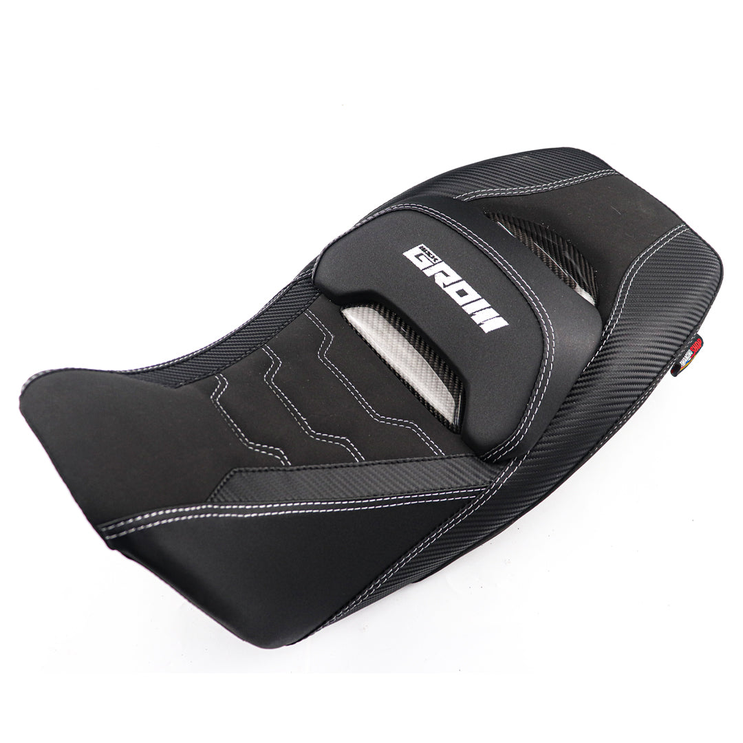 REPLACEMENT DUAL CARBON SEAT STITCH BLACK FIT FOR HONDA GROM125 2021-2025