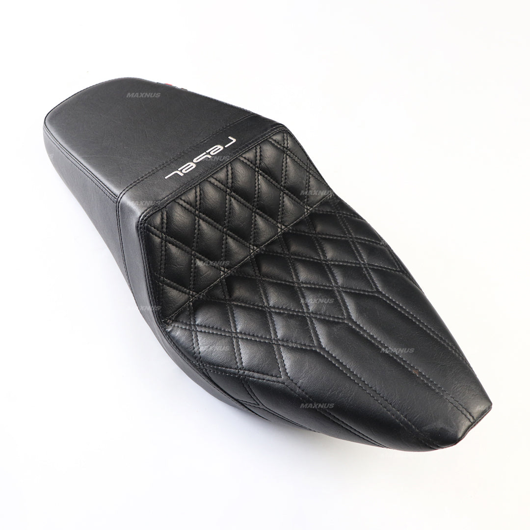 SEAT DOUBLE SADDLE DUAL DRIVER SEATS PAD CUSHION V.12 FOR HONDA REBEL CMX 300&500 2017-2025