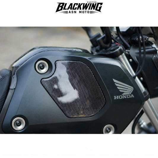 Set Of 4 Piece Frame Body Cover Side Upper Panel Carbon Fiber For Honda Grom 2021-2024