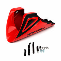 Belly Panel Fairing Frame Guard Cover Trim Red + Logo For Honda Grom 125 2021 - 2026