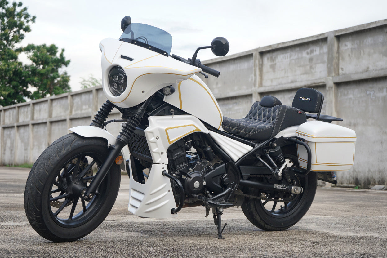 COVER FUEL OIL TANK WHITE V.3 FOR HONDA REBEL CMX 300&500 2017-2025