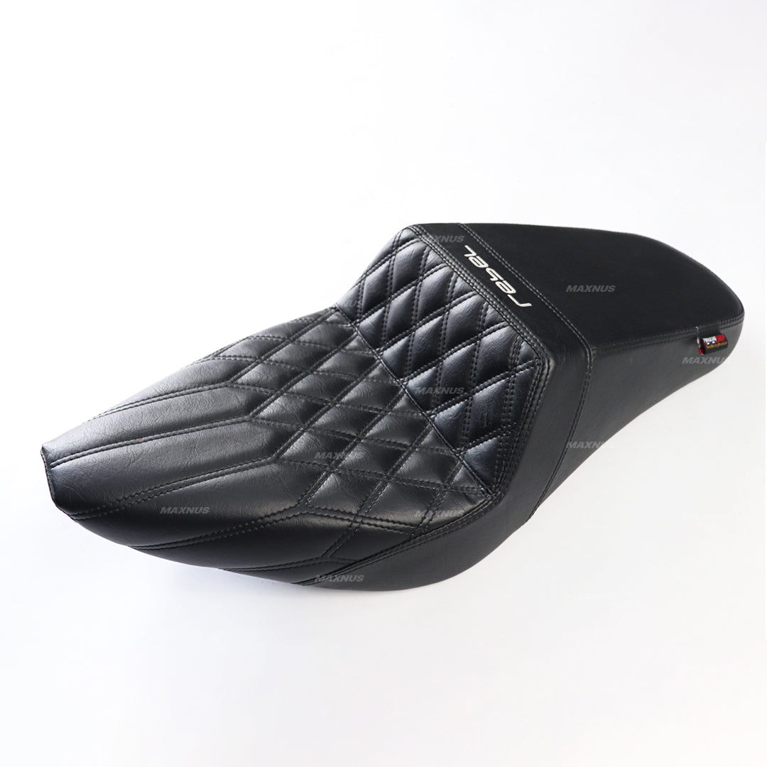 SEAT DOUBLE SADDLE DUAL DRIVER SEATS PAD CUSHION V.12 FOR HONDA REBEL CMX 300&500 2017-2025