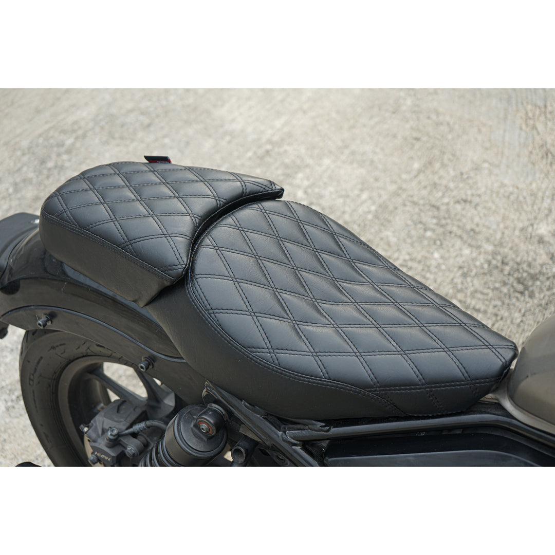 SEAT DOUBLE SADDLE DUAL DRIVER SEATS PAD CUSHION V.27 FOR HONDA REBEL CMX 300&500 2017-2025