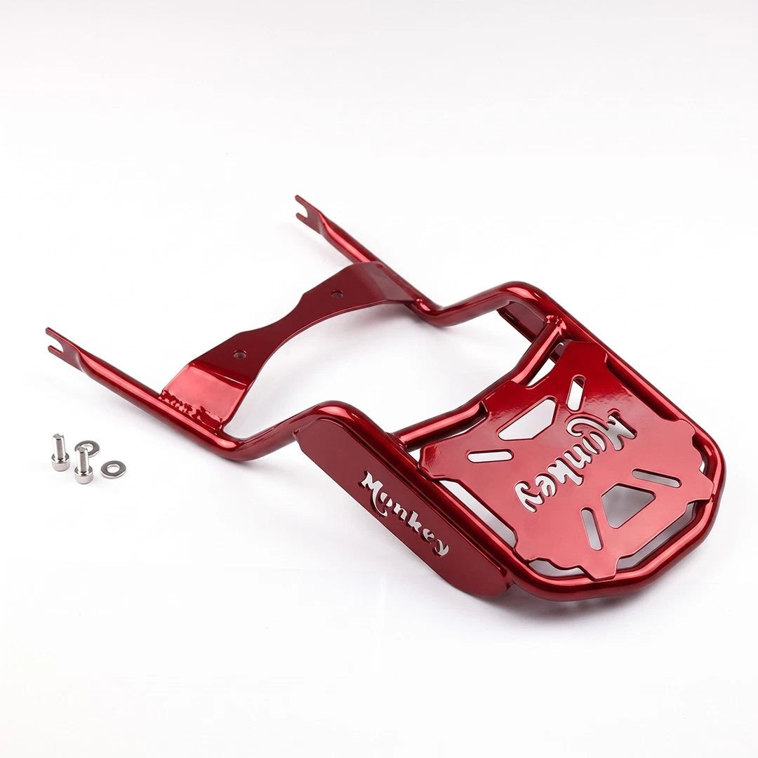 Crash Bar Engine Guard & Rear Luggage Rack Kit Honda Monkey 125 2018-2026 Red