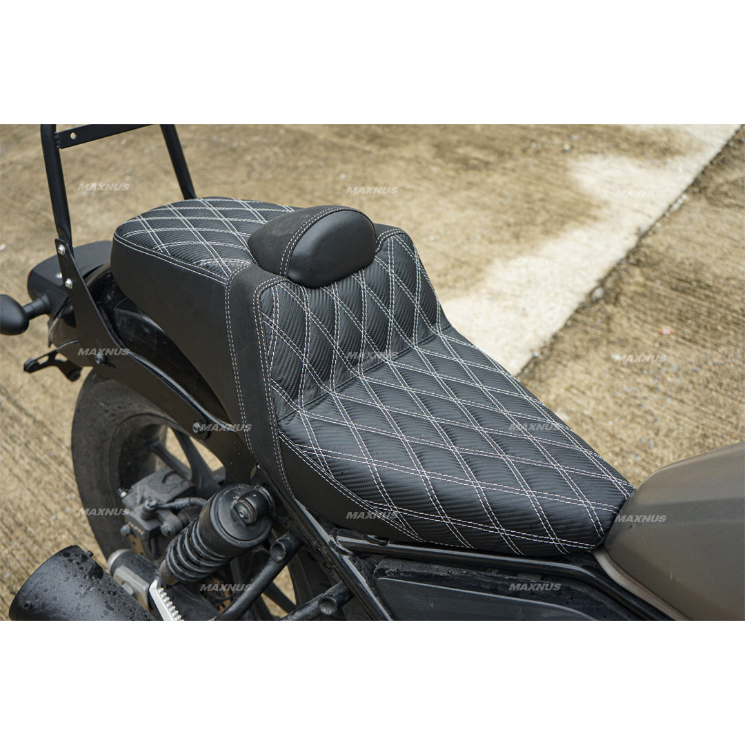 SEAT DOUBLE SADDLE DUAL DRIVER SEATS PAD CUSHION V.10 FOR HONDA REBEL CMX 300&500 2017-2025