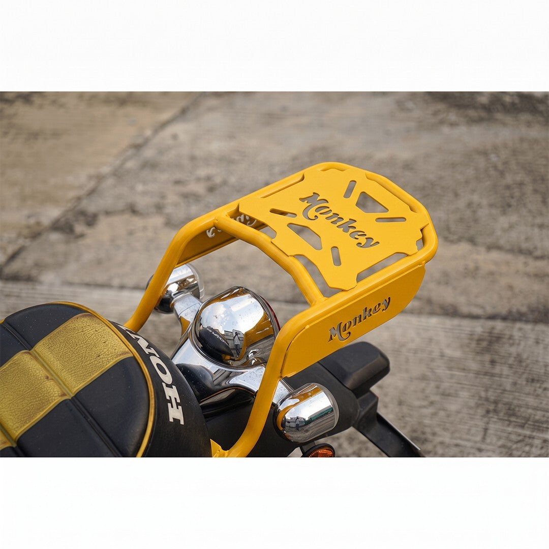 Crash Bar Engine Guard & Rear Luggage Rack Kit Honda Monkey 125 2018-2026 Yellow