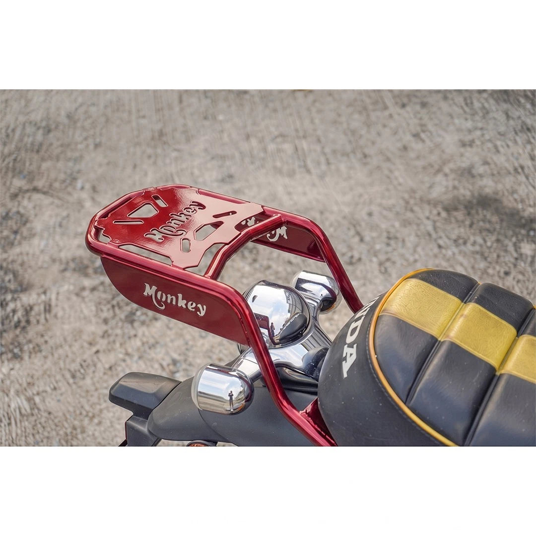 Crash Bar Engine Guard & Rear Luggage Rack Kit Honda Monkey 125 2018-2026 Red