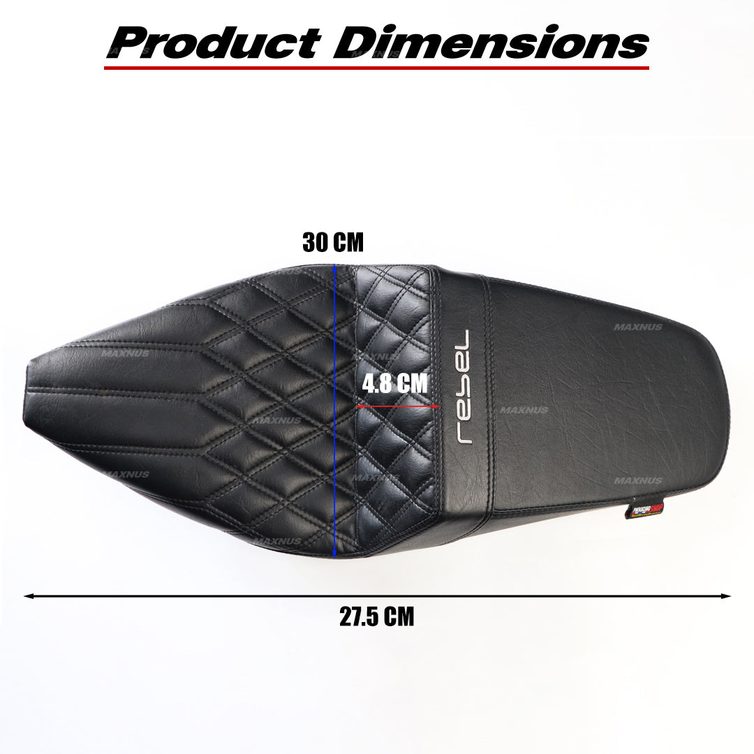 SEAT DOUBLE SADDLE DUAL DRIVER SEATS PAD CUSHION V.4 FOR HONDA REBEL CMX 1100 2021-2025