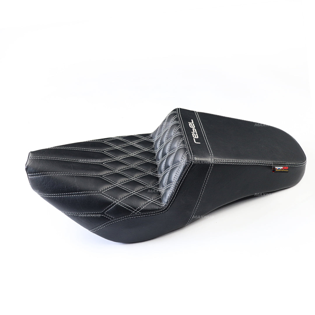SEAT DOUBLE SADDLE DUAL DRIVER SEATS PAD CUSHION V.21 FOR HONDA REBEL CMX 300&500 2017-2025