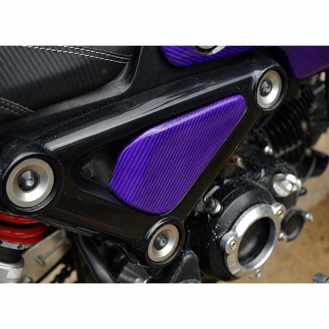 Set Of 7 Piece Frame Body Cover Side Upper Panel Purple Carbon Fiber For Honda Grom 2021-2024