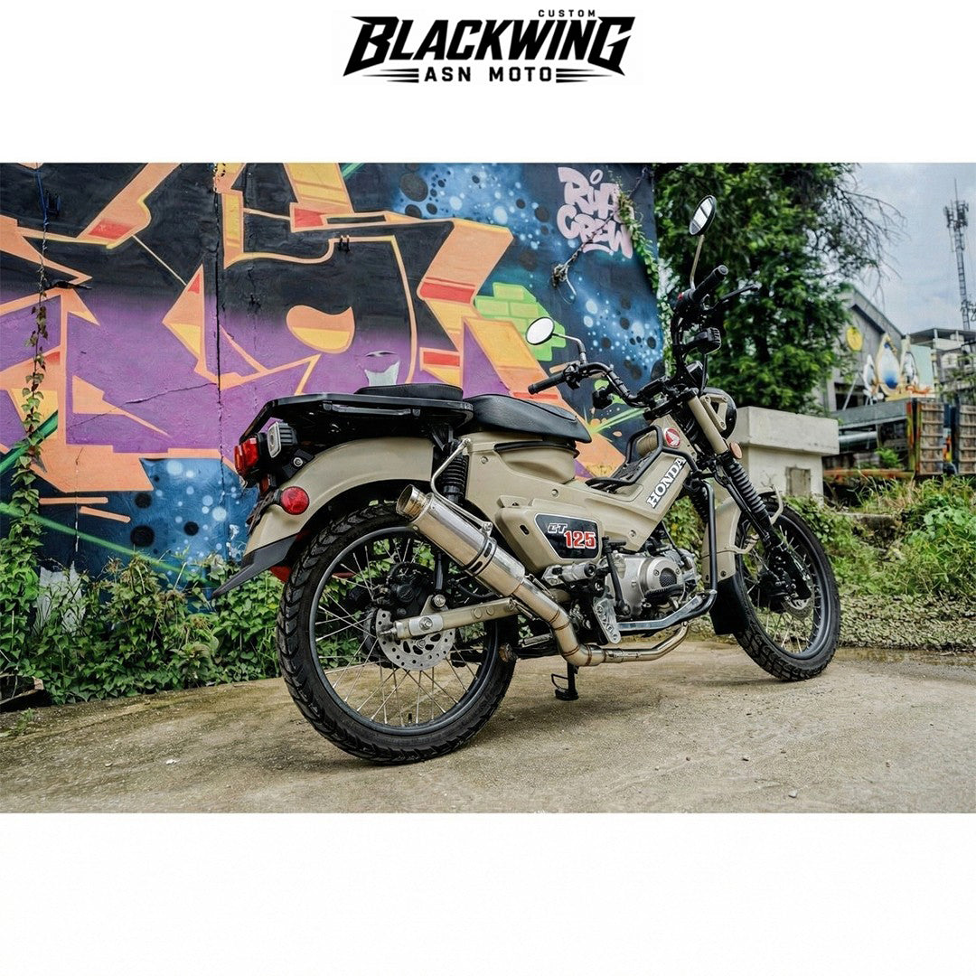 EXHAUST FULL SYSTEM STAINLESS STEEL RACHING FIT FOR HONDA TRAIL125 CT125 2020-2023