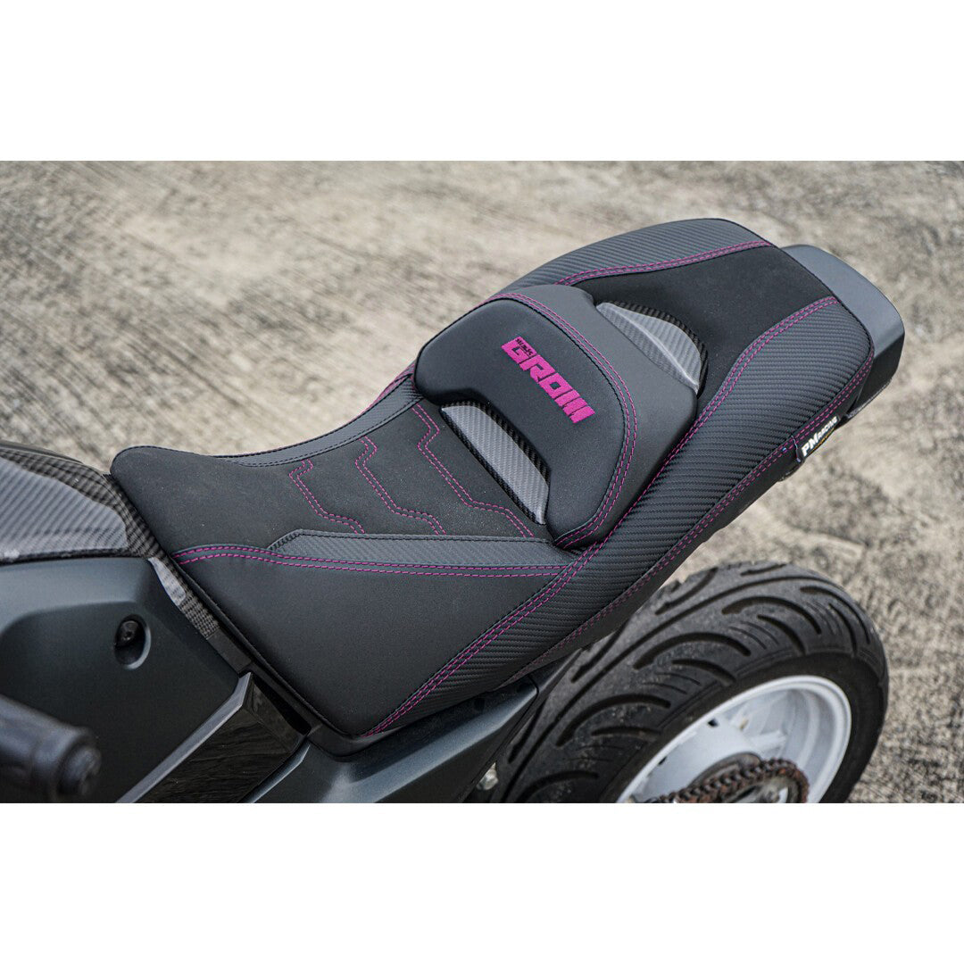 REPLACEMENT DUAL CARBON SEAT STITCH BLACK FIT FOR HONDA GROM125 2021-2025