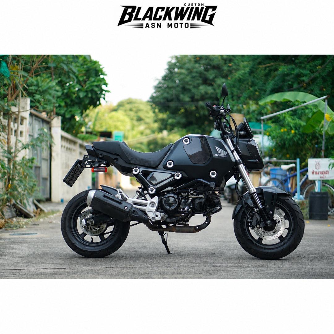 Set Of 4 Piece Frame Body Cover Side Upper Panel Carbon Fiber For Honda Grom 2021-2024
