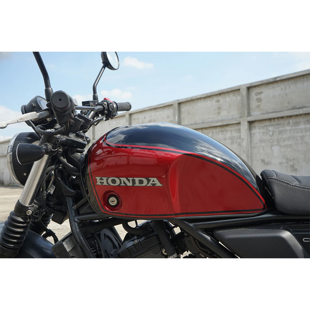 ฝาถังน้ำมันเชื้อเพลิง สีดำ/แดง V.19 สำหรับ Honda SCL CL 300 500 ปี 2023-2026