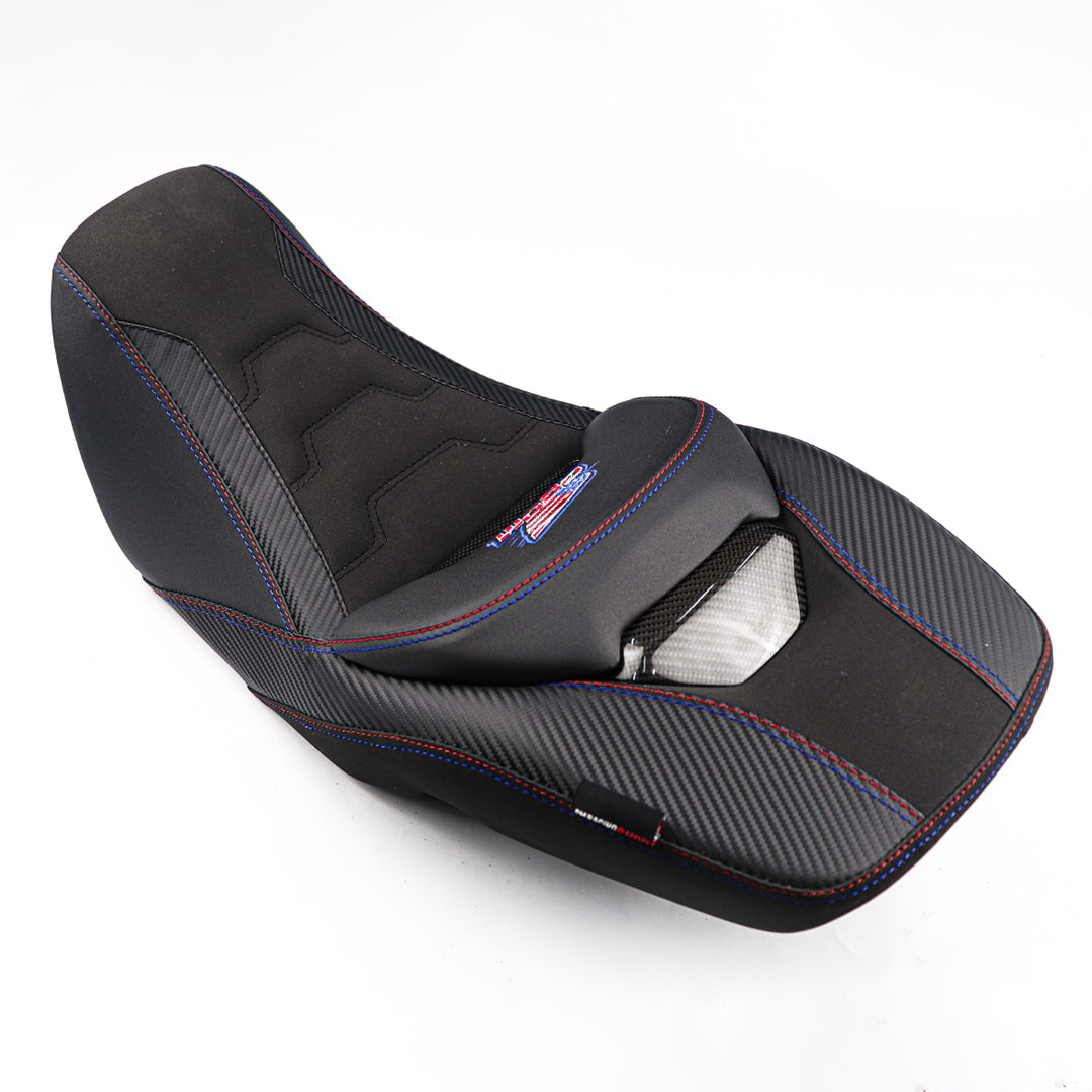 REPLACEMENT DUAL CARBON SEAT STITCH BLACK FIT FOR HONDA GROM125 2021-2025